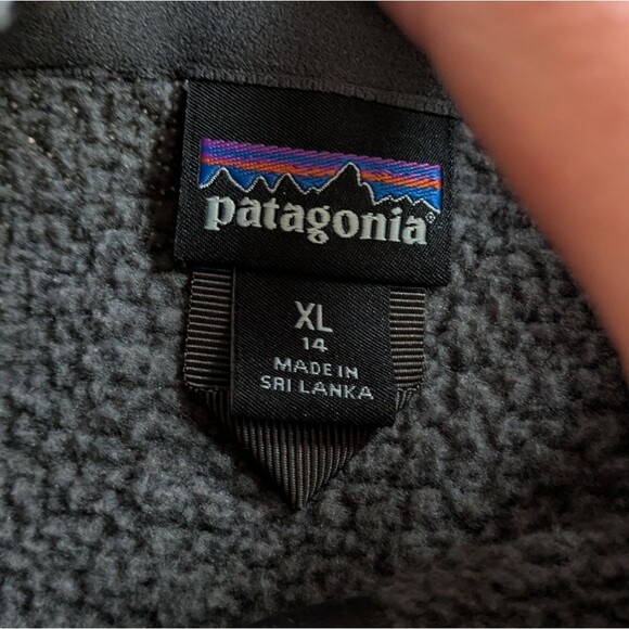 Patagonia Kids' Boy's Better Sweater 1/4 Zip Pullover Size XL 14 Nickel Grey - Picture 4 of 5